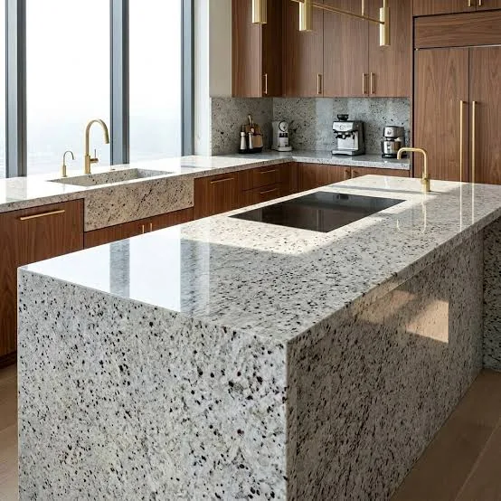 White Granite kitchen application